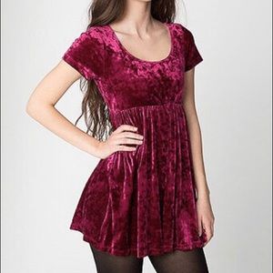 COPY - American apparel crushed velvet babydoll dress